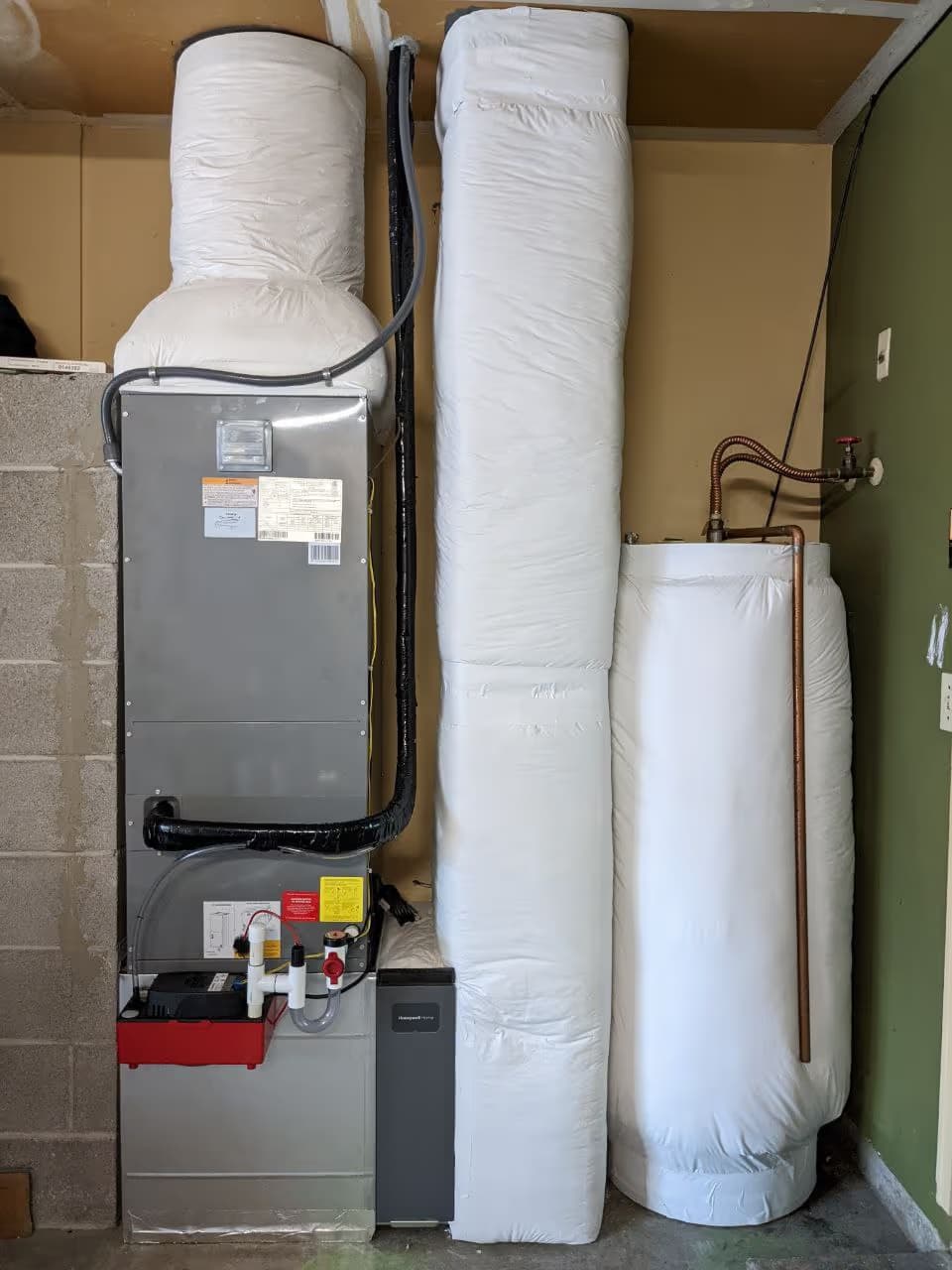 Air handler and insulated ductwork