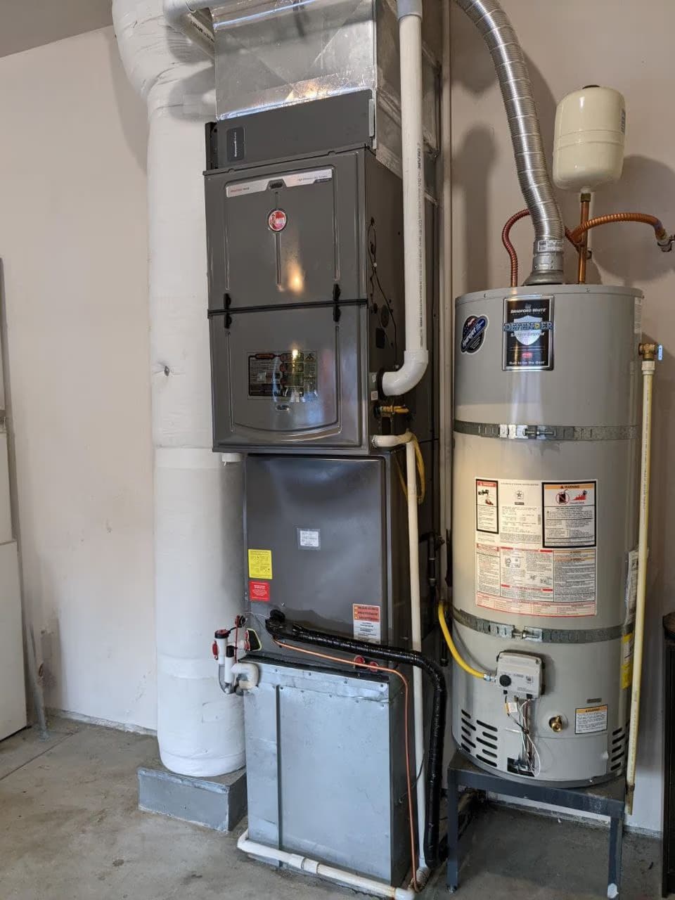 Furnace and water heater equipment in a mechanical space
